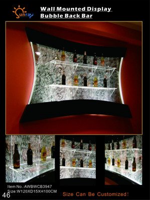 Shelves Design Illuminated Led Water Wall Bar Shelf Column Water Columns