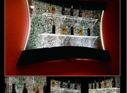 Shelves Design Illuminated Led Water Wall Bar Shelf Column Water Columns