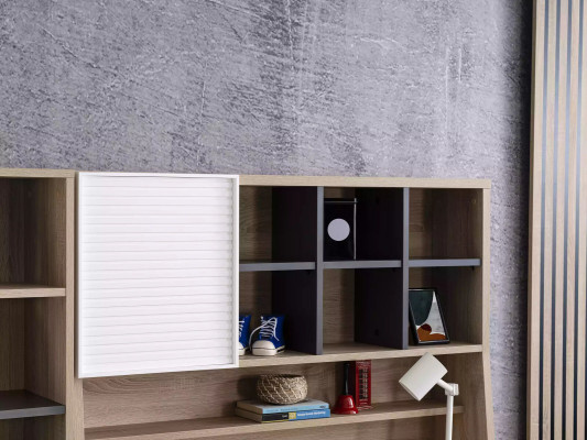 Desk Bookshelf Wood Childrens room Brown children's room shelf