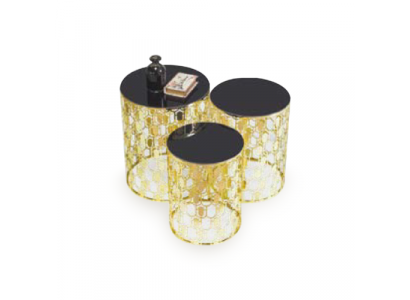 Group Side tables Coffee table e Sofa tables 3-piece Coffee tables Gold