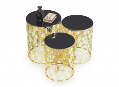 Group Side tables Coffee table e Sofa tables 3-piece Coffee tables Gold