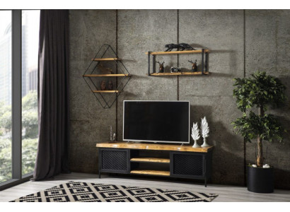 Pioneer Time Furniture Wardrobe Sideboard Wood TV Cabinet Lowboard Shelf 3pcs. set