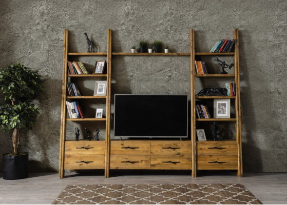 Wall unit Luxury wall unit Wardrobe Furniture Living room TV-cabinet sideboard Wood