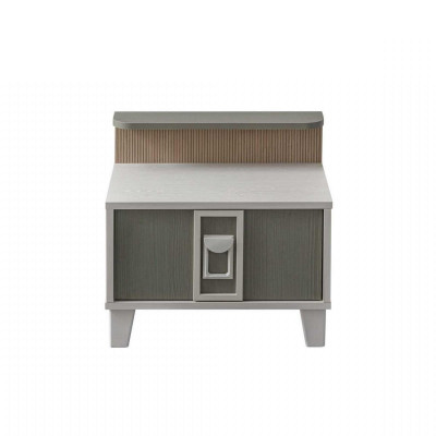 Modern Complete e Kinderfurniture Childrens bed Gray Wood Set 5-piece Bedside table