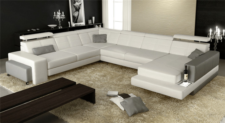 Design Couch Luxury Couches Leather Sofa Seat Corner Suite Upholstery Corner Couch White