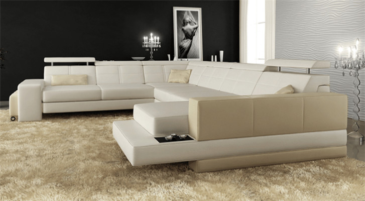 Design Couch Luxury Couches Leather Sofa Seat Corner Suite Upholstery Corner Couch White