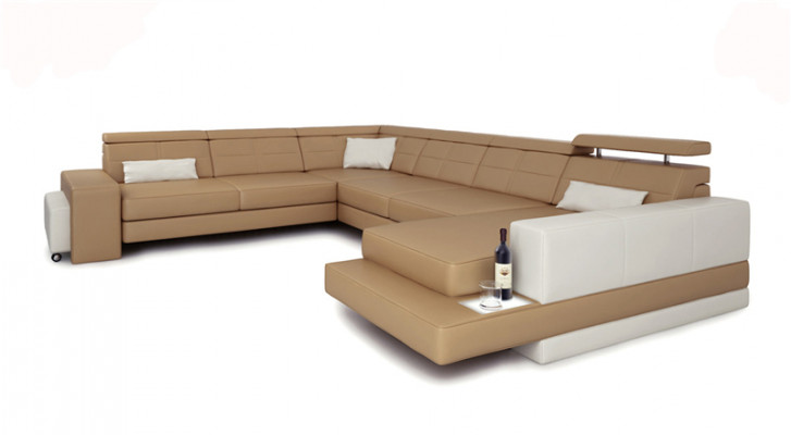Design Couch Luxury Couches Leather Sofa Seat Corner Suite Upholstery Corner Couch White
