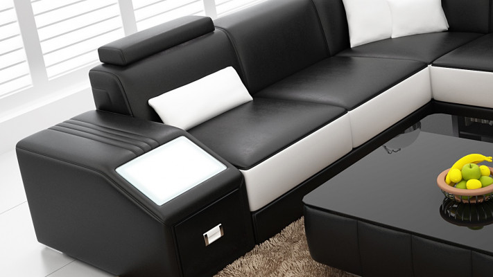 Design Couch Luxury Couches Leather Sofa Seat Corner Suite Upholstery Corner Couch Red