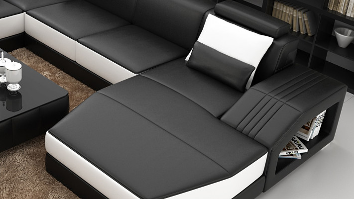 Design Couch Luxury Couches Leather Sofa Seat Corner Suite Upholstery Corner Couch Red