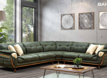 Design Corner sofa L-shape Couch Upholstery Luxury Living room Soft Style
