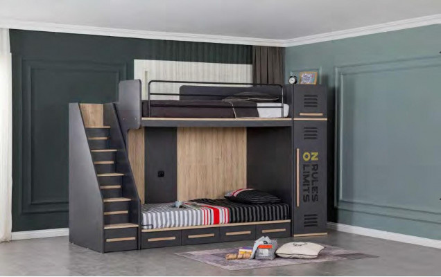 Bunk bed Loft bed Youth room Childrens bed Youth room Loft beds Bunk bed