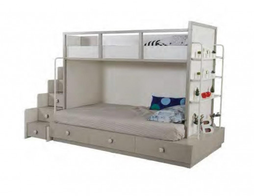 Double bunk bed Bed Bunk Childrens room Loft beds Youth room Loft bed 3pcs.