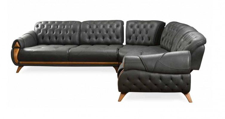 Living room Leather Black Sofa Sofas L-shape Seat Color Corner sofa Couch