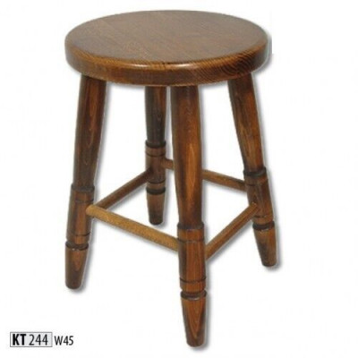 Stool wooden stool Stool Dining room stool Beech Wood Solid Brown 46 cm