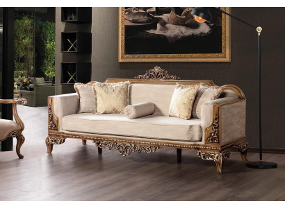Modern Three Seater Couch Upholstery Furniture Sofa Baroque Rococo Sofas Couches Velvet