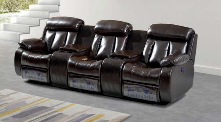 Elaborate Living room Sofa 3 Seater Living room Furniture Deluxe Sofa Brown