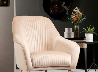 Armchair Single Seater Luxury Upholstery Seat Designer Textile Seat Fabric Modern