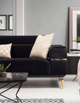 Luxury Sofa set Sofa Upholstery Group Sofas 3+3+1 Seater Armchair 3pcs. Velvet set