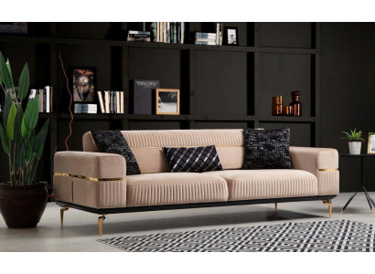Luxury Sofa Design Three Seater Modern Couch Beige Couches Furniture Upholstery Loft new