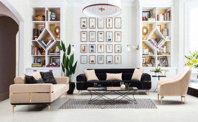 Luxury Sofa Design Three Seater Modern Couch Beige Couches Furniture Upholstery Loft new