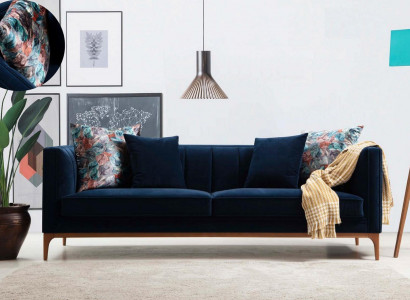 Three Seater Sofa 3 Seater Sofas Luxury Seat Fabric Modern Style Textile Couches Furniture