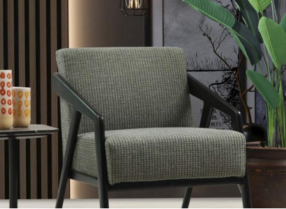 Armchair Seater Living room Fabric Polyester Style Modern Design Luxury