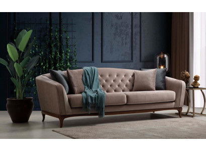 Three Seater Sofa 3 Seater Sofas Luxury Upholstered Couch Fabric Couches Furniture 230cm