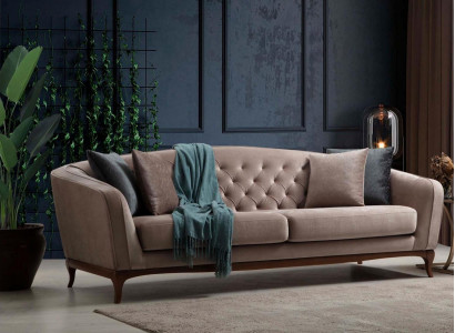 Three Seater Sofa 3 Seater Sofas Luxury Upholstered Couch Fabric Couches Furniture 230cm