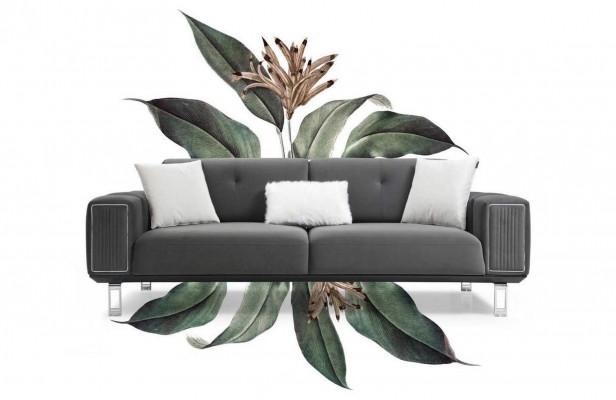 Luxury Sofa Design Three Seater Modern Couch Gray Couches Furniture Upholstery Loft new