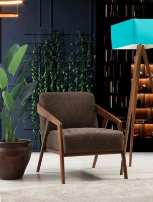 Armchair Seater Living room 1 Seat Fabric Polyester Style Modern Design Luxury new