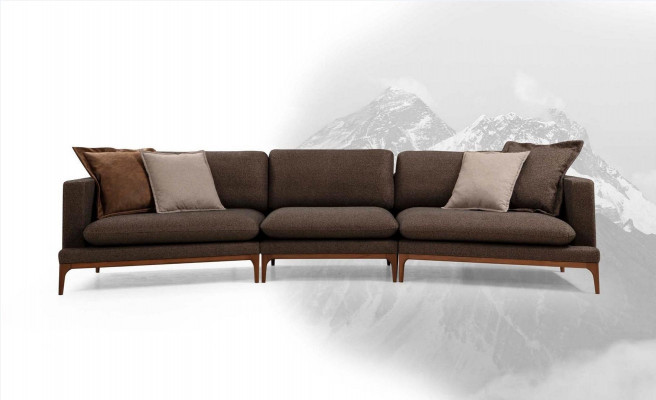 Corner sofa Sofa Living room Sofas Fabric Luxury Corner L-shape Wood Style Modern Furniture new