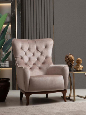 Armchair Single Seater Luxury 1 Seater Upholstery Seat Designer Textile Seat Fabric Modern