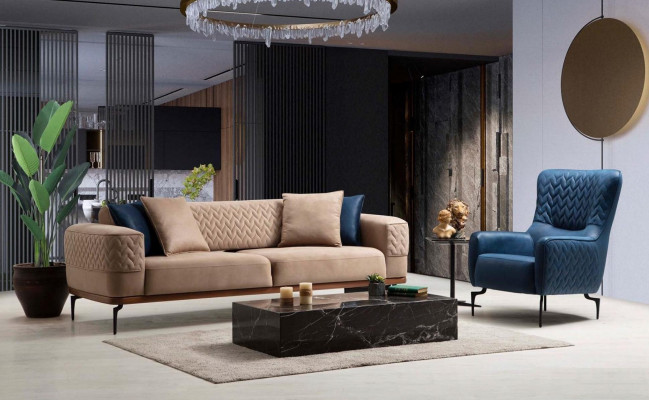 Armchair Single Seater Luxury 1 Seater Upholstery Seat Designer Textile Seat Fabric Modern
