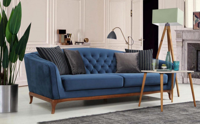 Luxury Sofa Design Three Seater Modern Couch Blue Couches Furniture Upholstery Loft new