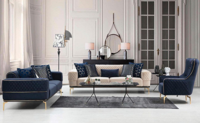 Armchair Wing Chair Luxury 1 Seater Upholstery Seat Designer Textile Seat Fabric Modern