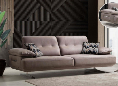 Italian Style Furniture Three Seater Couch Upholstery Sofa Luxury Couches Textile Fabric