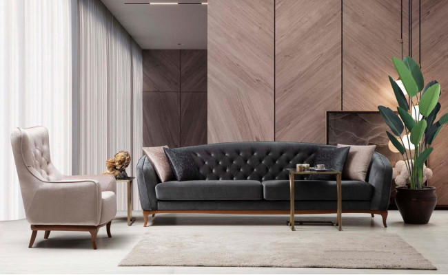 Luxury Couch Sofa set Complete e Couchgarnitur 4+1 Seater Armchair Fabric Set new