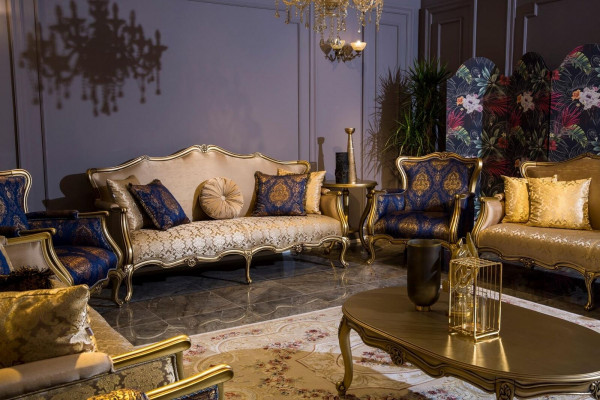 Classic Sofa set 3+3+1+1 Seater Luxury Suite Sofa Armchair Set 4pcs