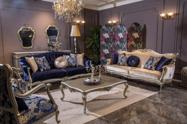 Complete Set Sofa set 3+2+1 Seat Sofas Coffee table Designer Sofa 4pcs