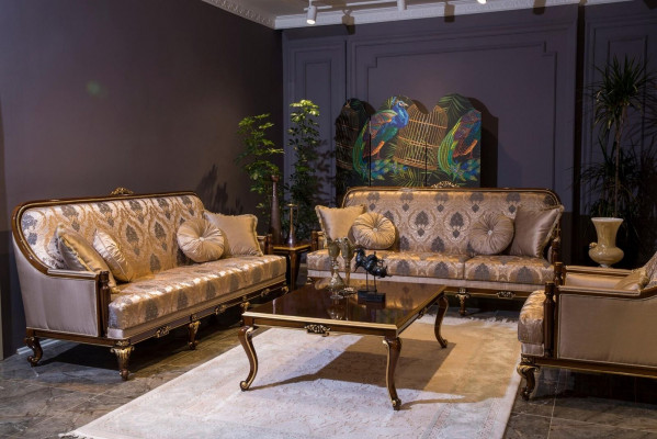 Complete Set Sofa set 3+3+1 Seat Coffee table Designer Couches Sofa 4-piece