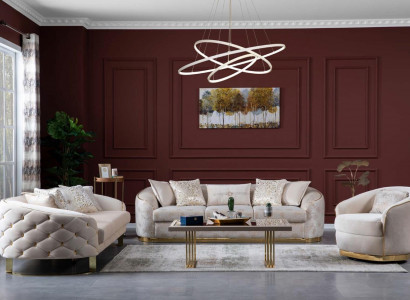 Luxury Hotel Furnishings Sofa set Couch Set Upholstery Furniture 3pcs.