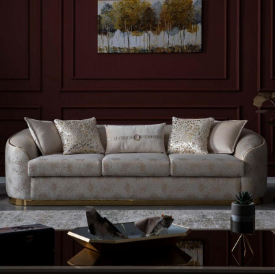 Luxury Hotel Furnishings Sofa set Couch Set Upholstery Furniture 3pcs.