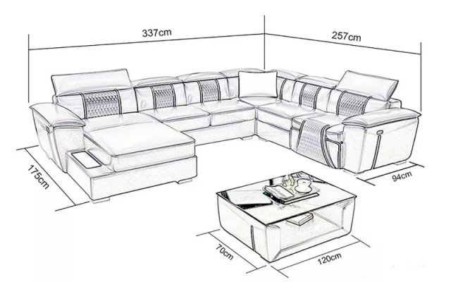 Design Couch Corner sofa Corner suite Sofa Sofas Couches Table 2-piece. Living landscape
