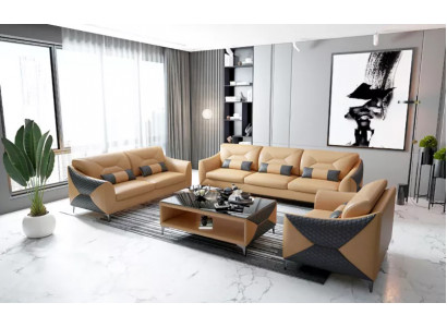 Modern Sofa Sofa set 321 Seater Coffee table Sets Leather Group 4pcs