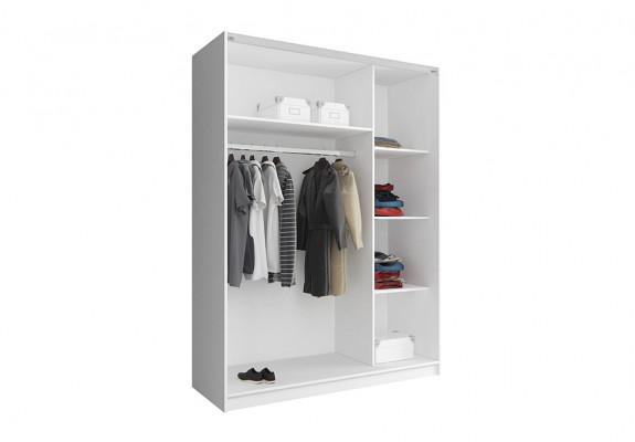 Coat rack storage shelf wardrobe archive sliding doors sliding doors office 150cm