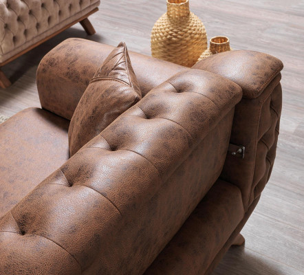 Sofa set 3+3+1 Seater Furniture Set Design Sofas Imitation leather Chesterfield