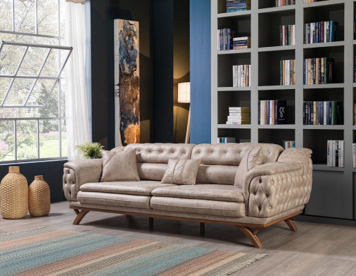 Sofa set 3+3+1 Seater Furniture Set Design Sofas Imitation leather Chesterfield
