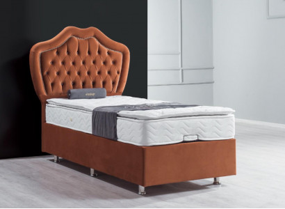 Bed Brown Single Bed Boxspring Beds Luxury Bedroom Chesterfield