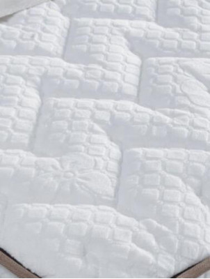 Bedroom Set White Boxspring Bed Chesterfield Elegantes 2x Bedside tables 3pcs.