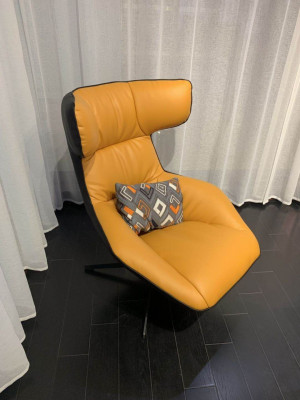 Luxury Design Furniture Modern Design Armchair 75 x 101cm Leather Living room